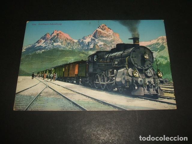 Postales: GOTHARD ESTACION TREN FERROCARRIL POSTAL - Foto 1