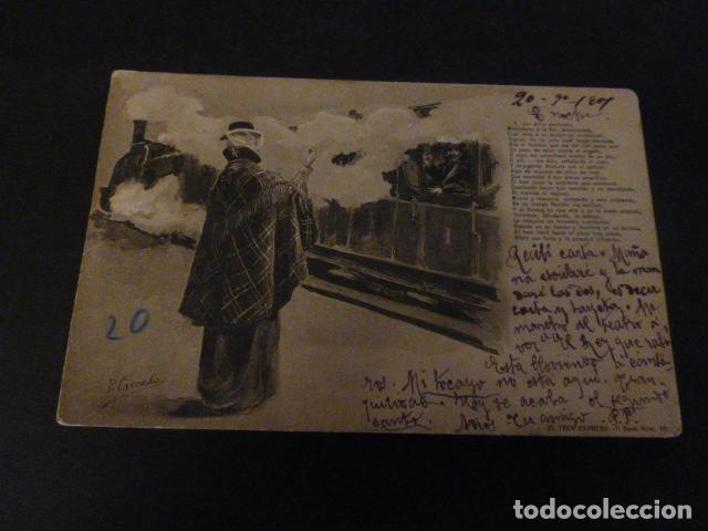 Postales: POSTAL EL TREN EXPRESO 1901 - Foto 1