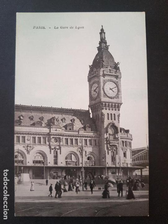 Postales: PARIS ESTACION LYON POSTAL ANTIGUA - Foto 1