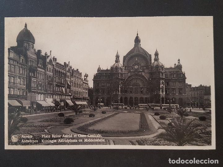 Postales: ANVERS ESTACION CENTRAL POSTAL ANTIGUA - Foto 1