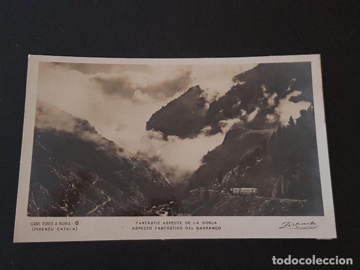 Postales: RIBES A NURIA GERONA FERROCARRIL POSTAL ANTIGUA - Foto 1