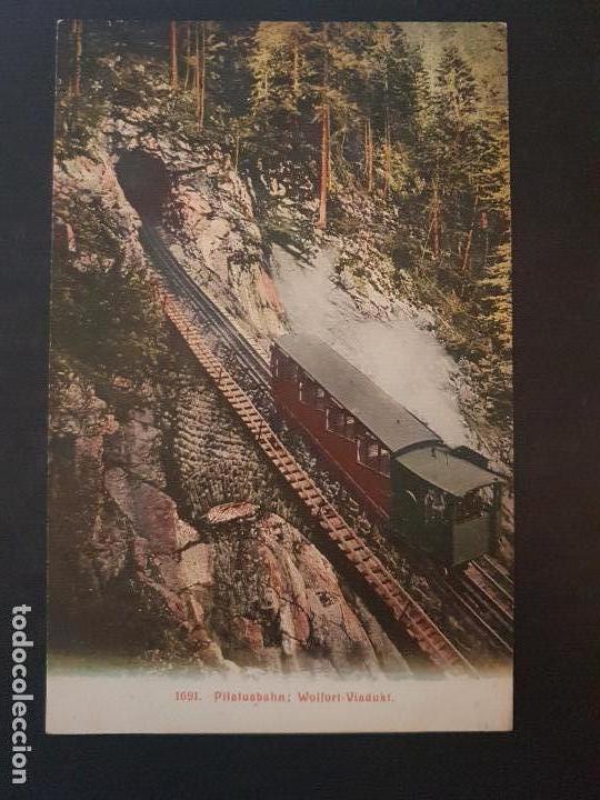 Postales: SUIZA FERROCARRIL POSTAL ANTIGUA MARCHA - Foto 1