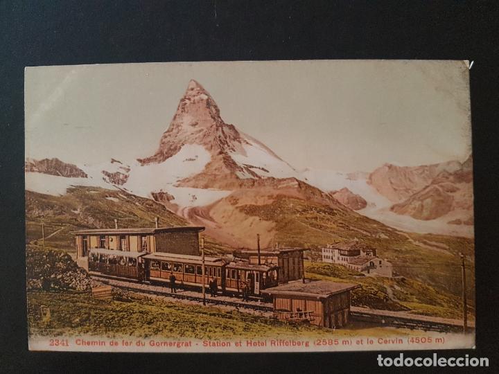Postales: SUIZA FERROCARRIL POSTAL ANTIGUA MARCHA - Foto 1