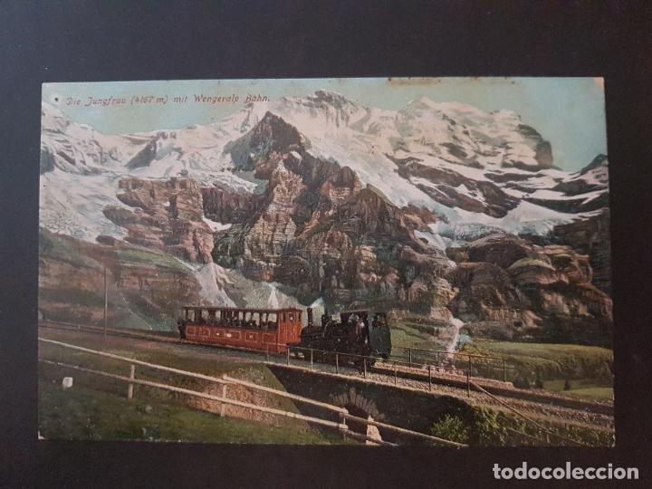 Postales: SUIZA FERROCARRIL POSTAL ANTIGUA MARCHA - Foto 1