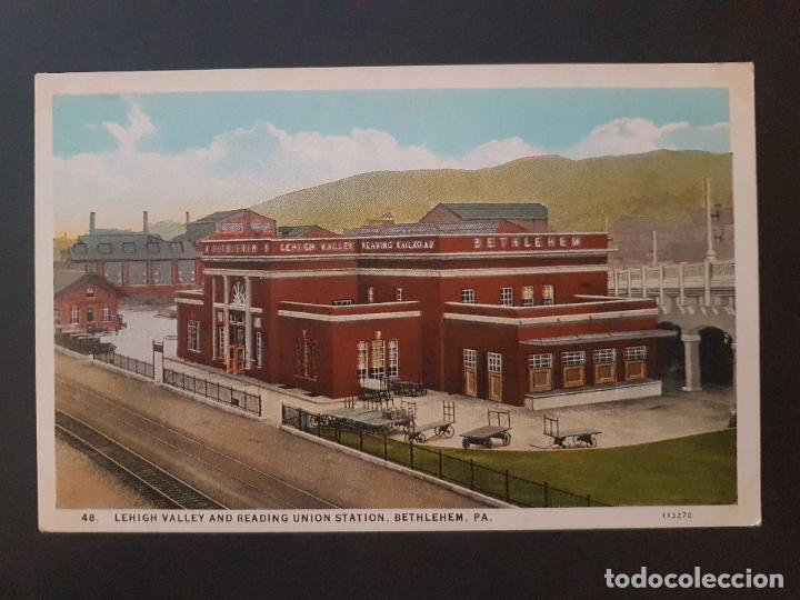 Postales: BETHLEHEM PASSADENA ESTACION FERROCARRIL POSTAL ANTIGUA - Foto 1