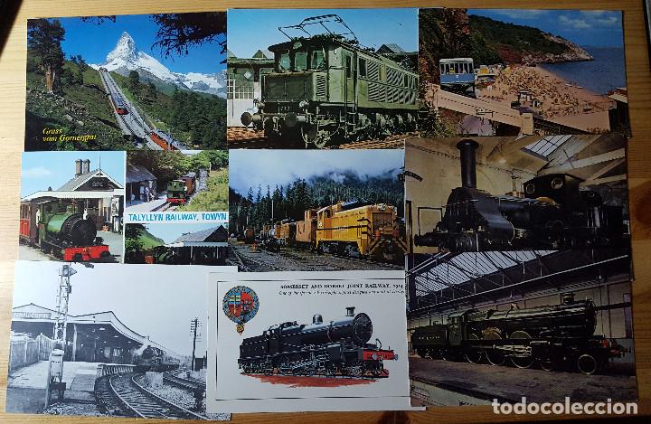 Postales: Lote 40 postales de Trenes - Foto 2