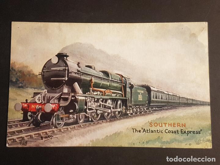 Postales: INGLATERRA TREN FERROCARRIL POSTAL TUCK&acute;S - Foto 1