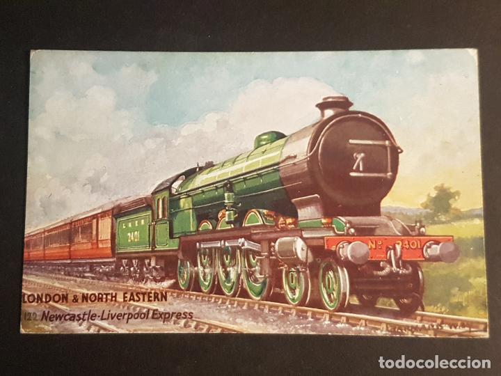 Postales: INGLATERRA TREN FERROCARRIL POSTAL TUCK&acute;S - Foto 1