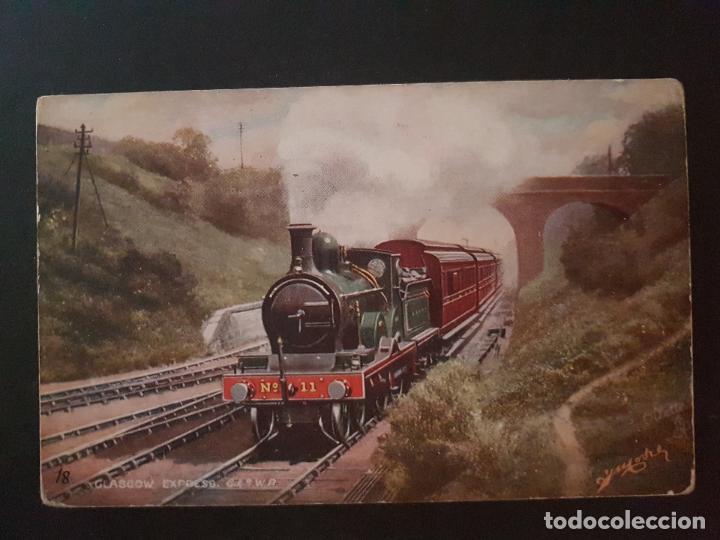 Postales: INGLATERRA TREN FERROCARRIL POSTAL TUCK&acute;S - Foto 1