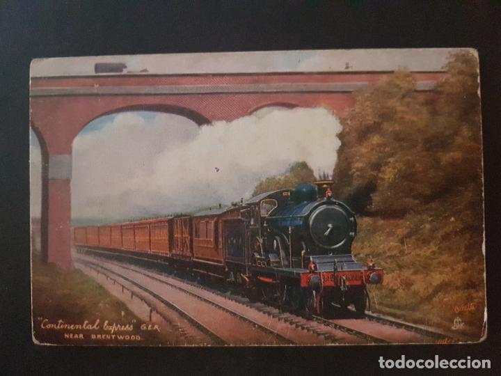 Postales: INGLATERRA TREN FERROCARRIL POSTAL TUCK&acute;S - Foto 1