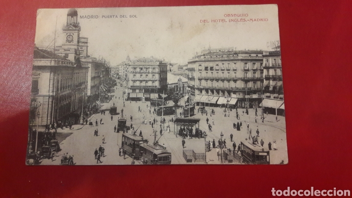 Postales: 1909 Madrid Puerta Sol Travias - Foto 1