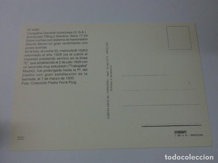 Postales: TARJETA POSTAL N&deg; 4082 COMPA&Ntilde;IA GENERAL AUTOBUSES - Foto 2