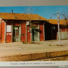 Postales: POSTAL HISTORIA FERROCARRILES GERONA PERALADA. VISTA DE LOS ANDENES Y LA ESTACION 2