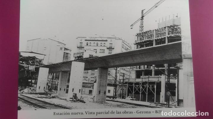 ESTACION NUEVA VISTA PARCIAL DE LAS OBRAS GERONA GIRONA RENFE (Postales - Postales Temáticas - Trenes y Tranvías)