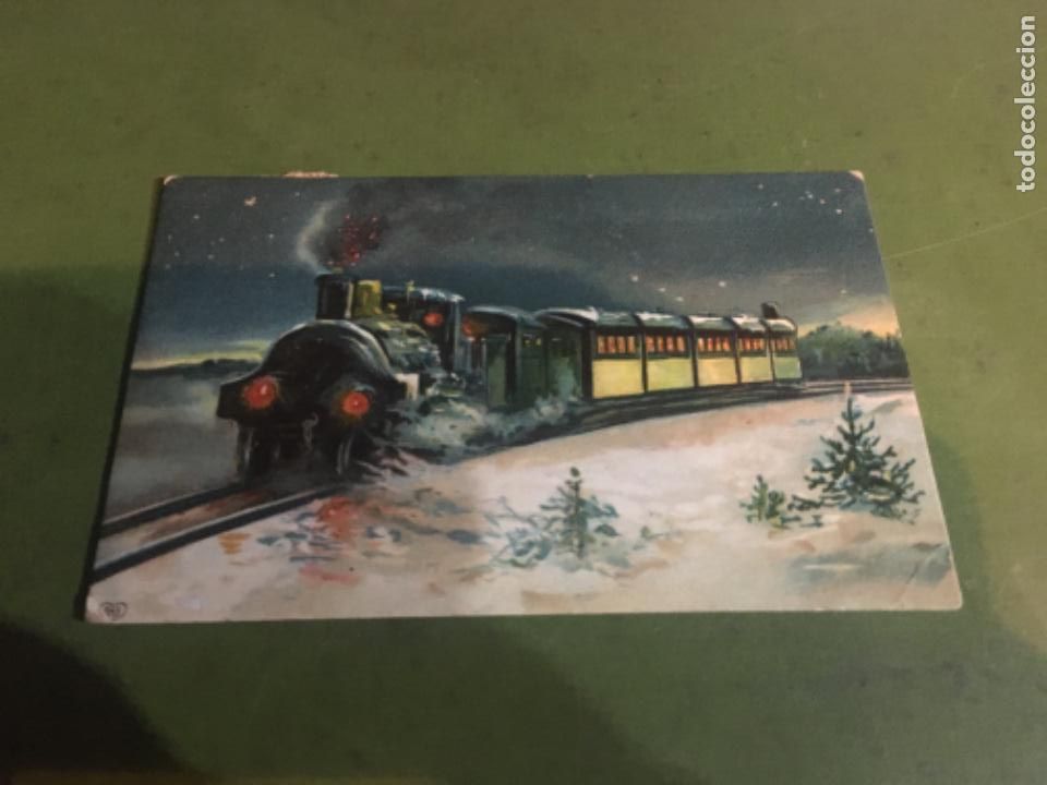 Postales: FERROCARRILES - antigua postal circulada 14X9 cm. - Foto 1