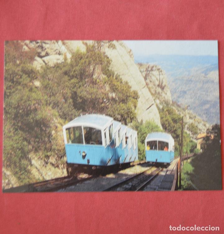 Postales: FUNICULAR DE LA SANTA COVA EN MONTSERRAT - BARCELONA - Foto 1