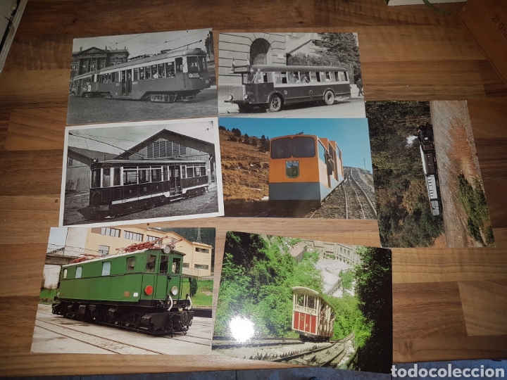 Postales: Lote de 7 postales de trenes - Foto 1