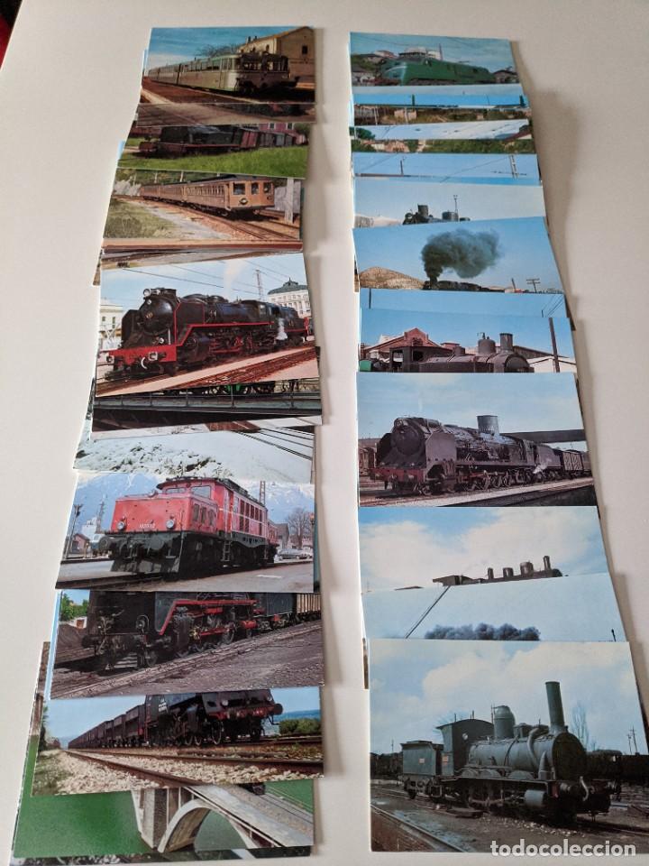 Postales: Colecci&oacute;n 56 postales de ferrocarriles. Ediciones Ferroviarias - Foto 1