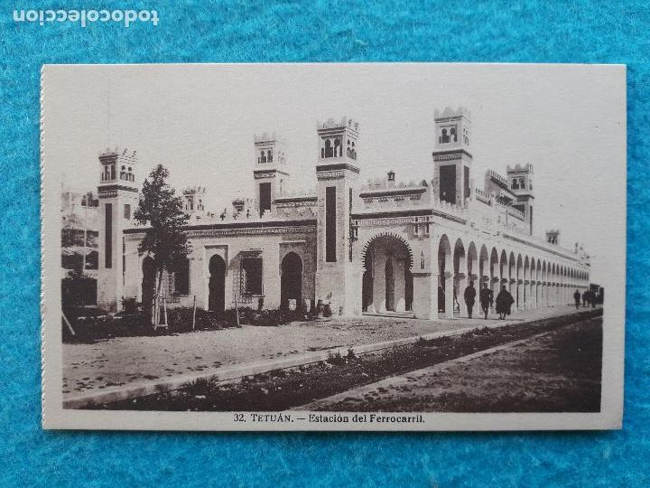 Postales: Tetu&aacute;n. Estaci&oacute;n del Ferrocarril. - Foto 1