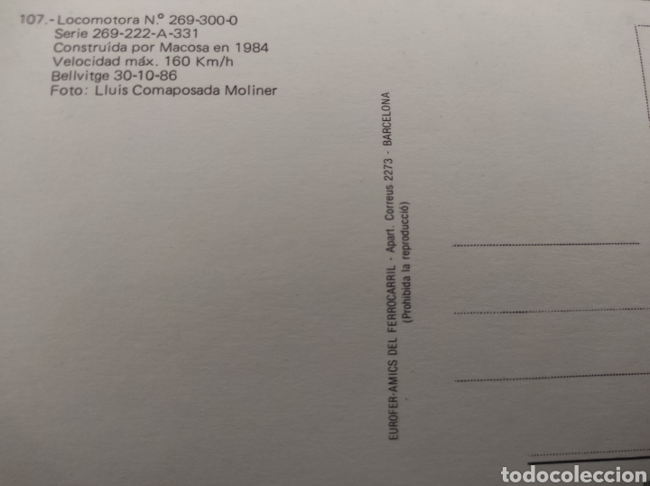 Postales: Postal de Ediciones Ferroviarias N&deg;107 ferrocarril Renfe - Foto 2