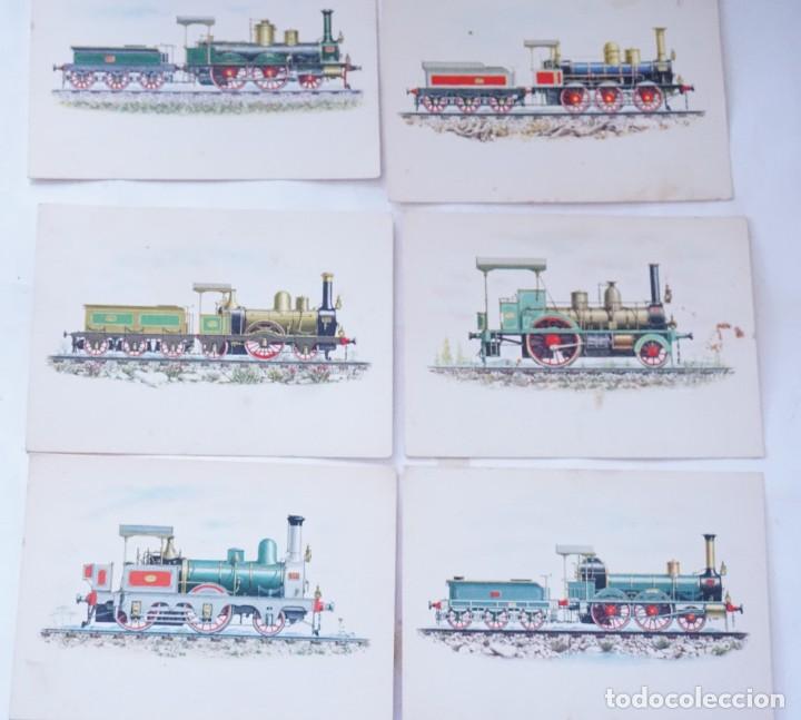 Postales: 6 TARJETAS POSTALES PRIMEROS TRENES - Foto 1
