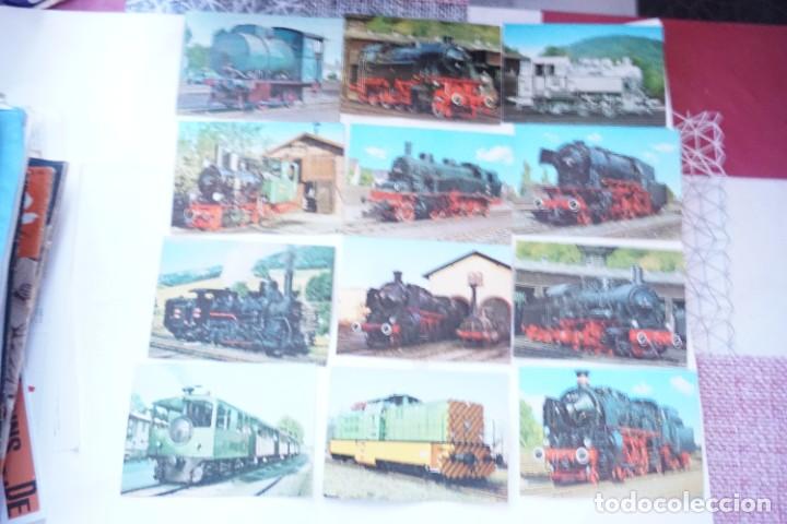 Postales: 38 POSTALES LOCOMOTORAS Y TRENES - Foto 2