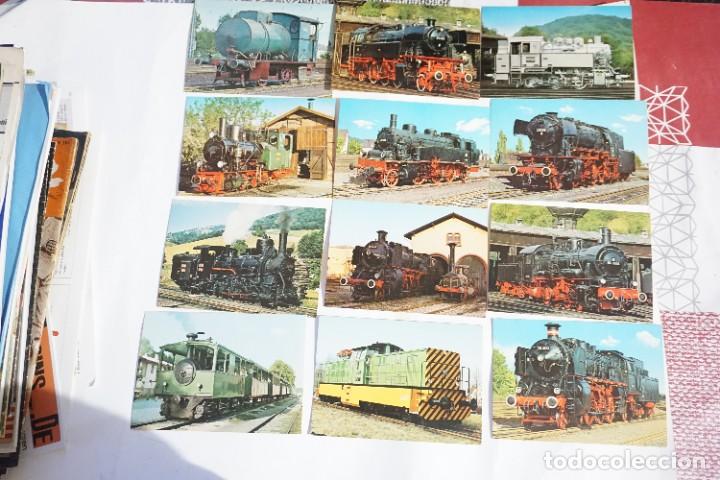 Postales: 38 POSTALES LOCOMOTORAS Y TRENES - Foto 3