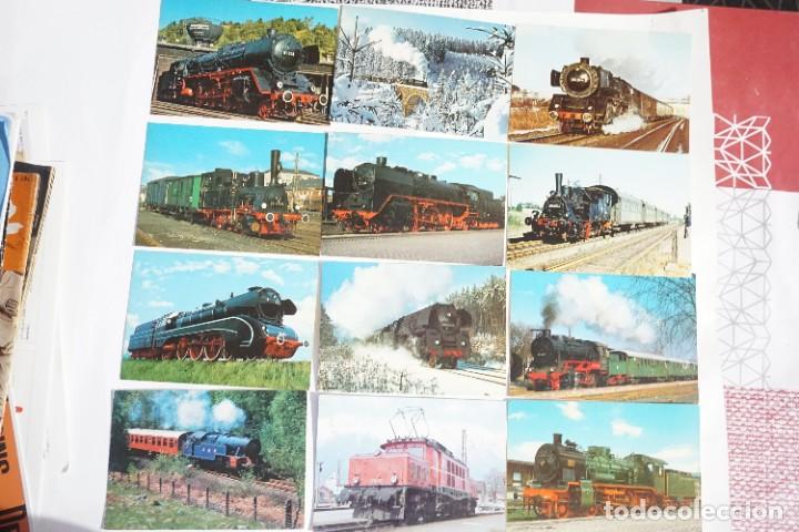 Postales: 38 POSTALES LOCOMOTORAS Y TRENES - Foto 4
