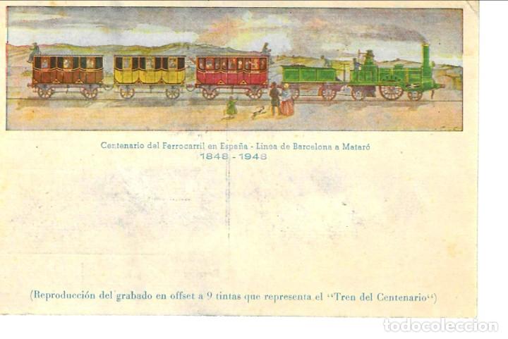 Postales: centenario del ferrocarril 1848 - 1948 - Foto 1