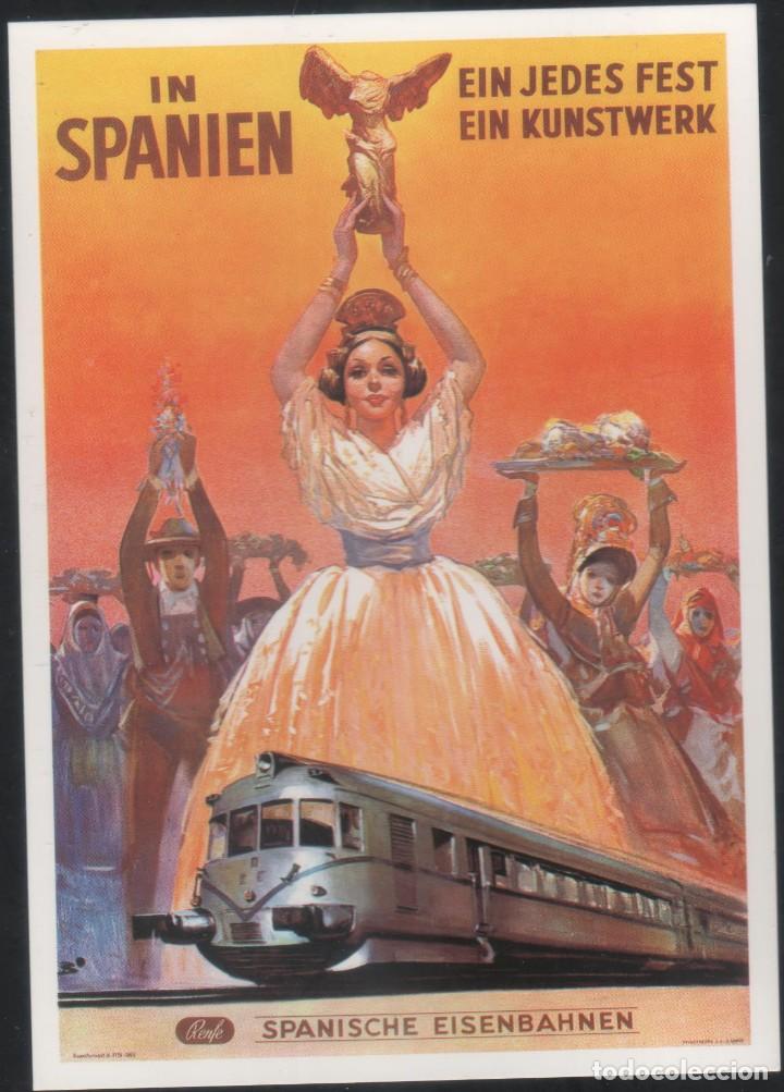 Postales: Renfe. Postal publicitaria alemana. - Foto 1
