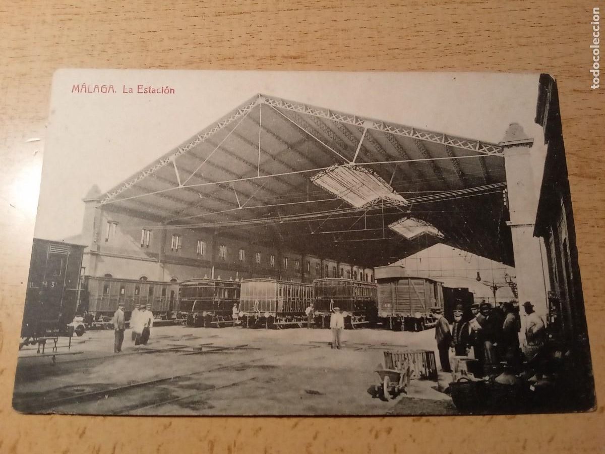 Postales: M&agrave;laga la estaci&oacute;n.Postal Antigua. - Foto 1