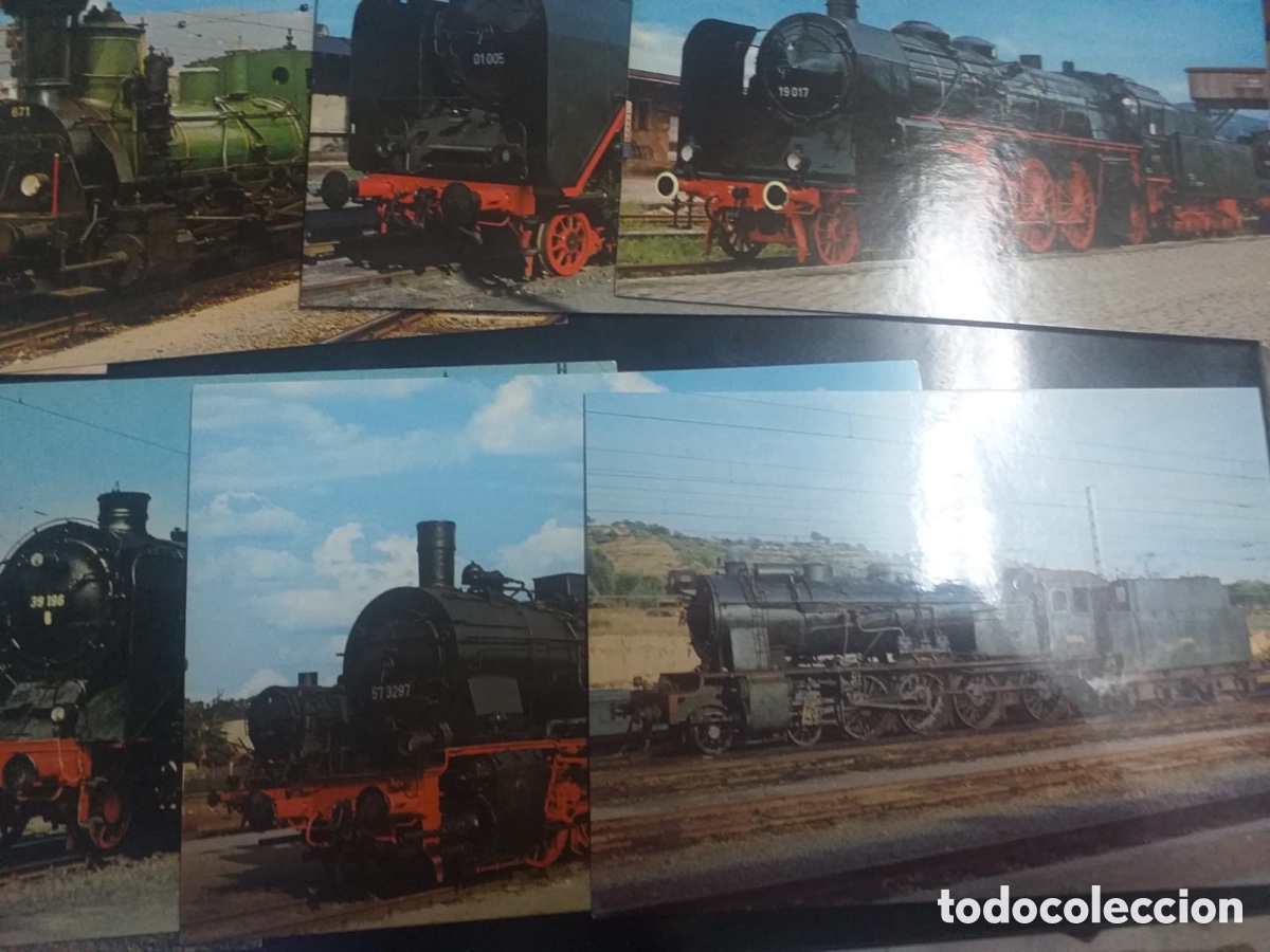 Postales: 32 postales de locomotoras de tren. - Foto 3
