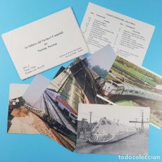 Postales: LA HISTORIA DEL FERROCARRIL ESPAÑOL SERIE I TRENES TALGO, SOBRE + 8 POSTALES 1983 TREN RENFE