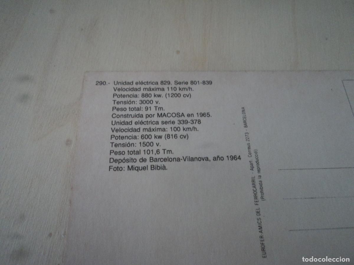 Postales: TREN 290 BARCELONA VILANOVA - Foto 2