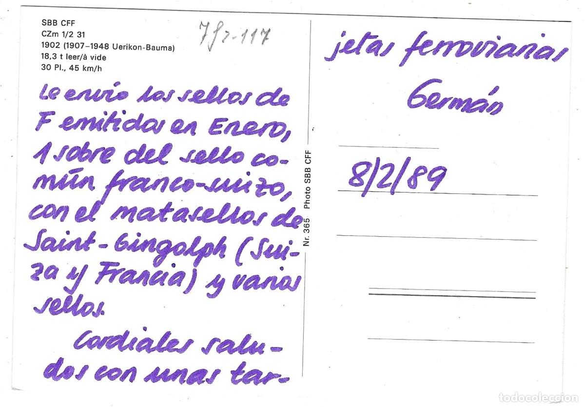 Postales: Postal SBB CFF. CZm 1/2 31. 7f2-117 - Foto 2