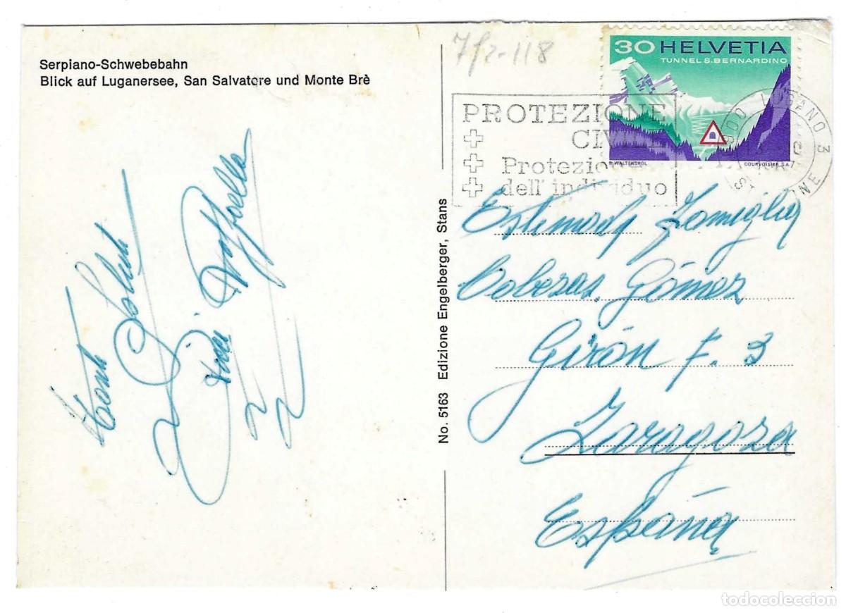 Postales: Postal Serpiano. Schwebebahn. 7f2-118 - Foto 2