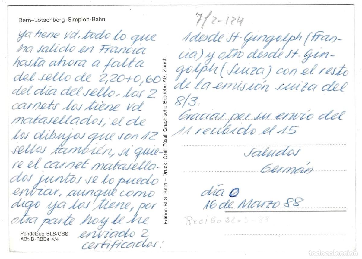 Postales: Postal Pendelzug BLS/GBS. 7f2-124 - Foto 2