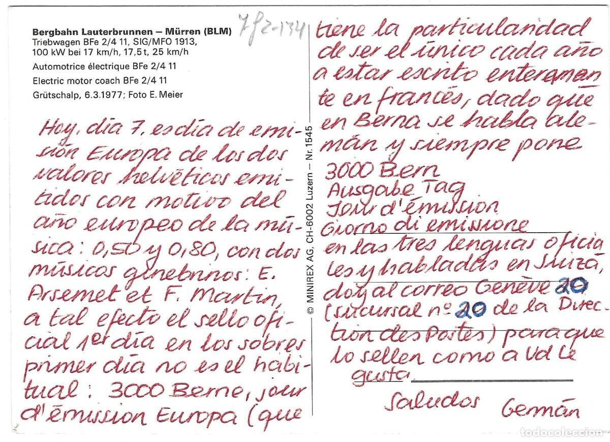 Postales: Postal Automotrice &eacute;lectrique BFe 2/4 11. ref. 7f2-134 - Foto 2