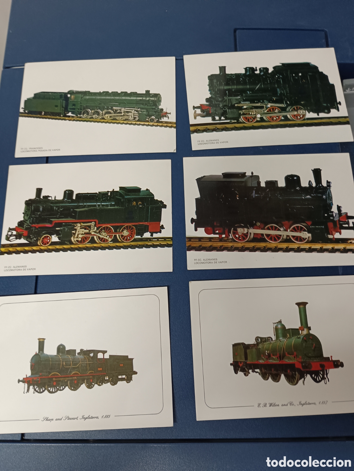 Postales: 12 postales trenes de dos tipos - Foto 1