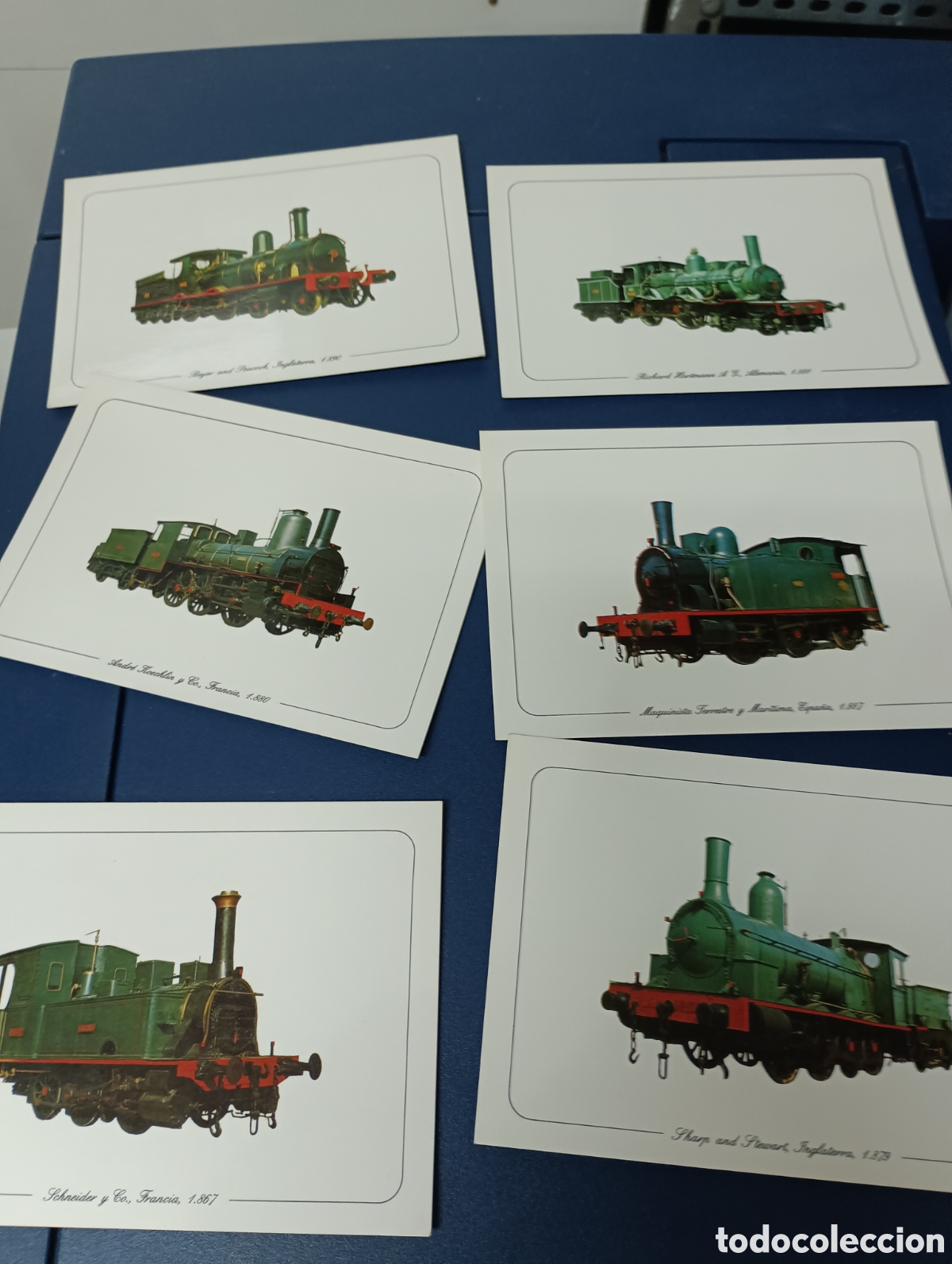 Postales: 12 postales trenes de dos tipos - Foto 2