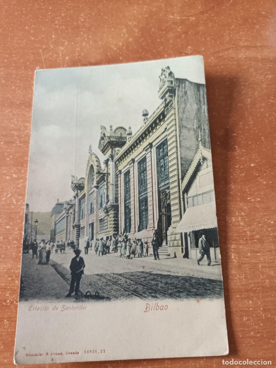 Postales: Postal de Bilbao. Estaci&oacute;n de tren. - Foto 1