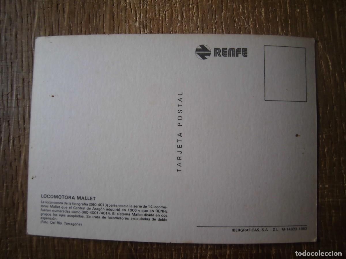 Postales: POSTAL LOCOMOTORA MALLET RENFE - Foto 2