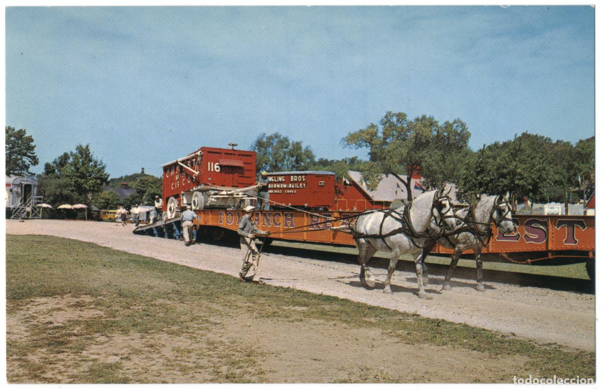 Postales: 6 postales Transporte en tren de circo - Foto 1