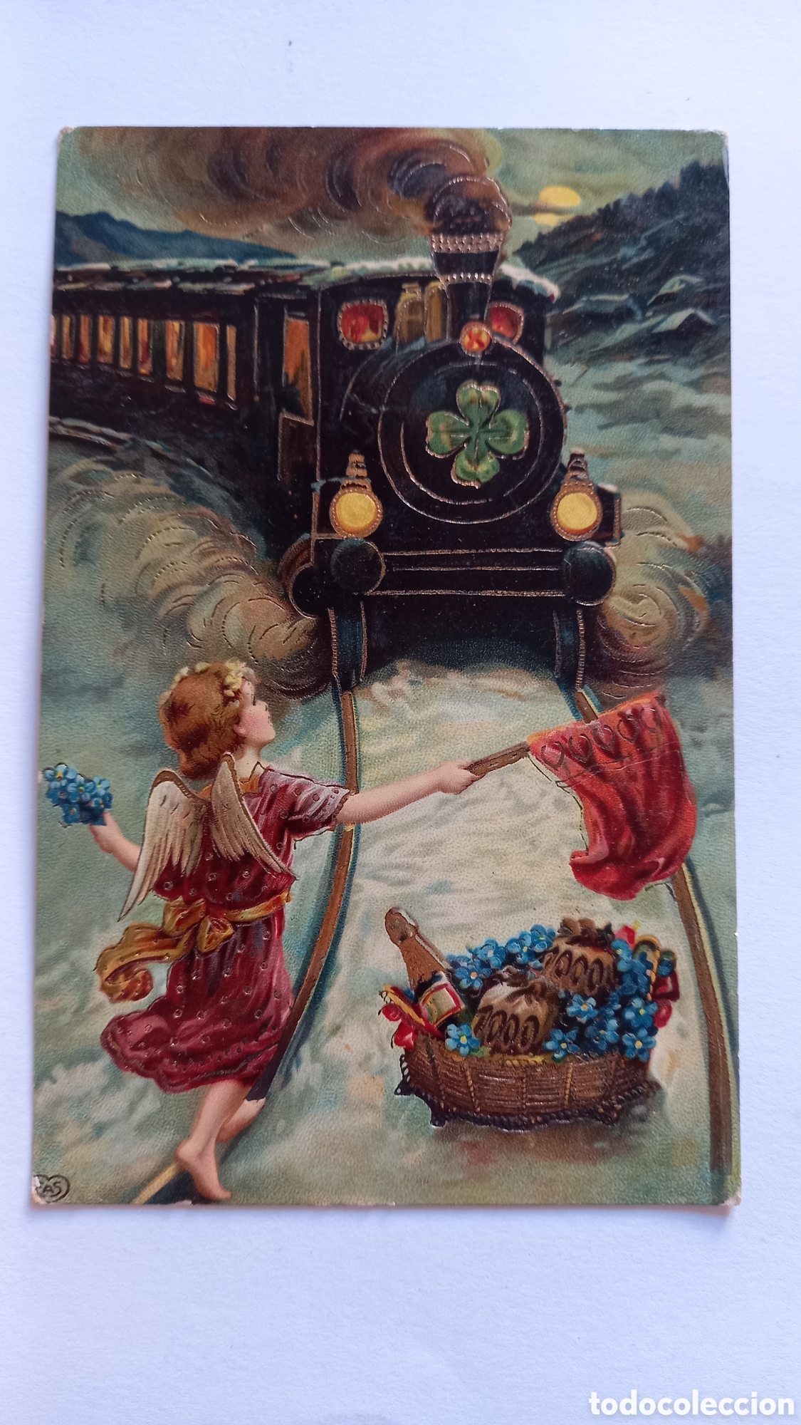 Postales: Postal ilustrada ferrocarril - Foto 1
