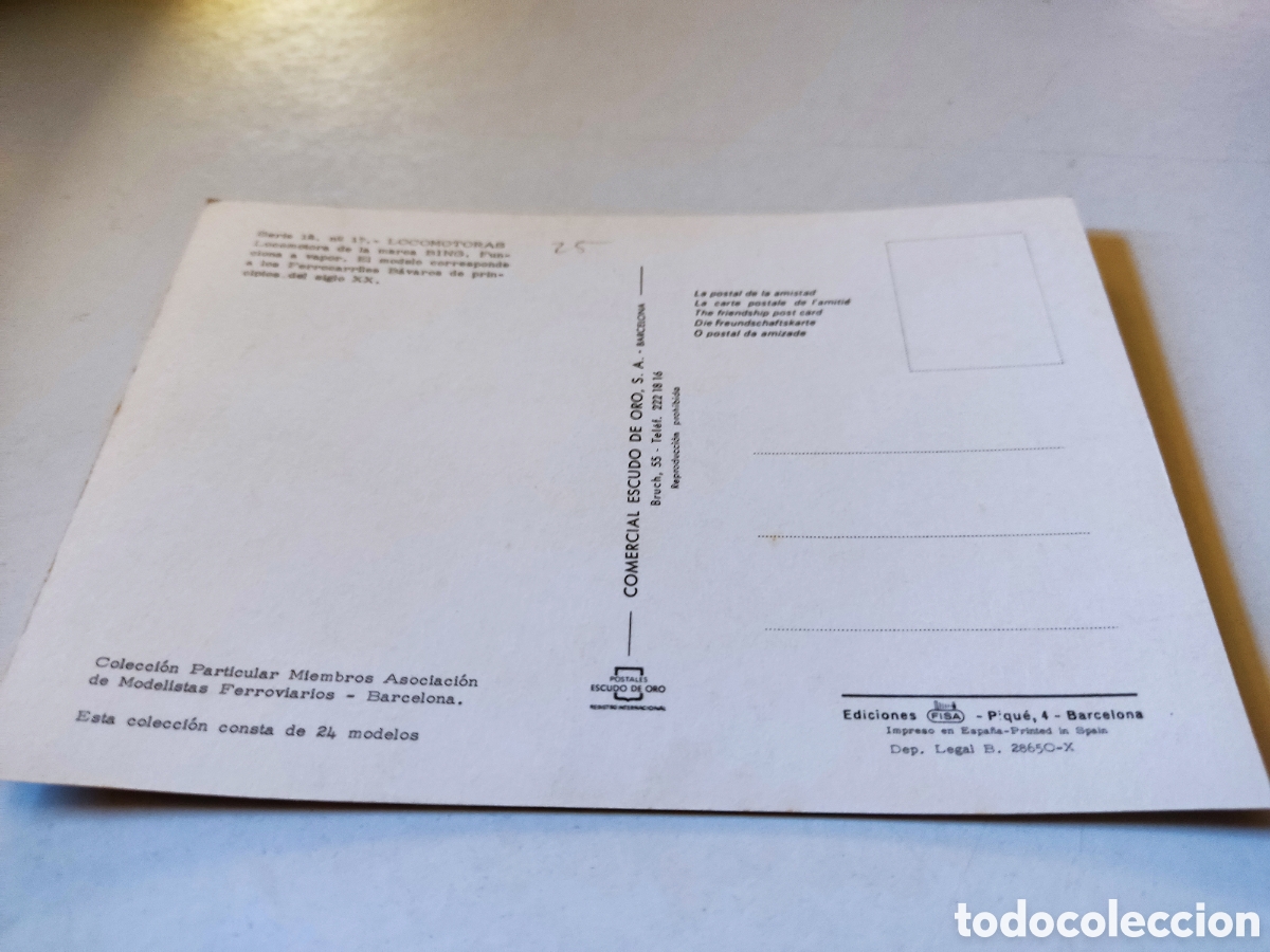 Postales: Postal serie locomotoras Bing - Foto 2