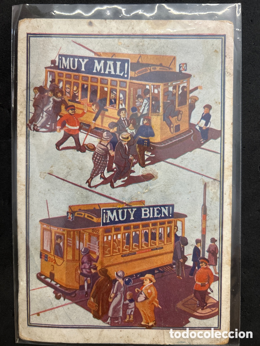 Postales: Postal propaganda Tranv&iacute;as Barcelona - Foto 1