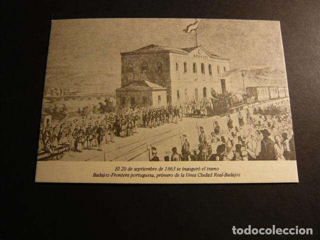 Postales: BADAJOZ POSTAL HISTORIA FERROCARRIL ESPA&Ntilde;OL - Foto 1