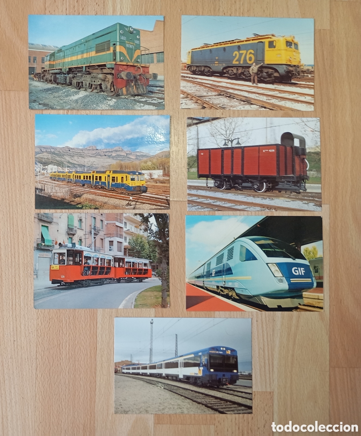 Postales: FERROCARRILES - LOTE DE 7 POSTALES - Foto 1