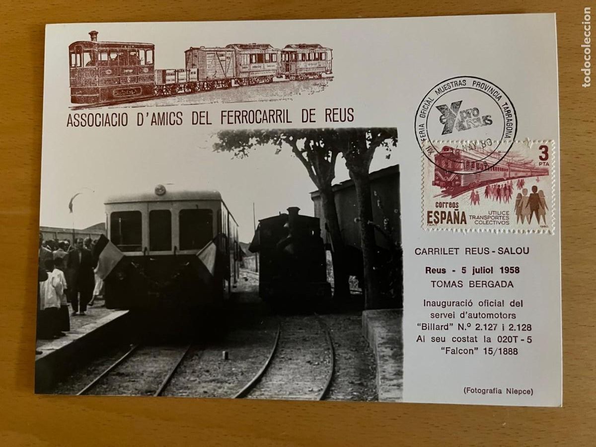 Postales: Postal de la Associaci&oacute; dAmics del Ferrocarril de Reus - Foto 1