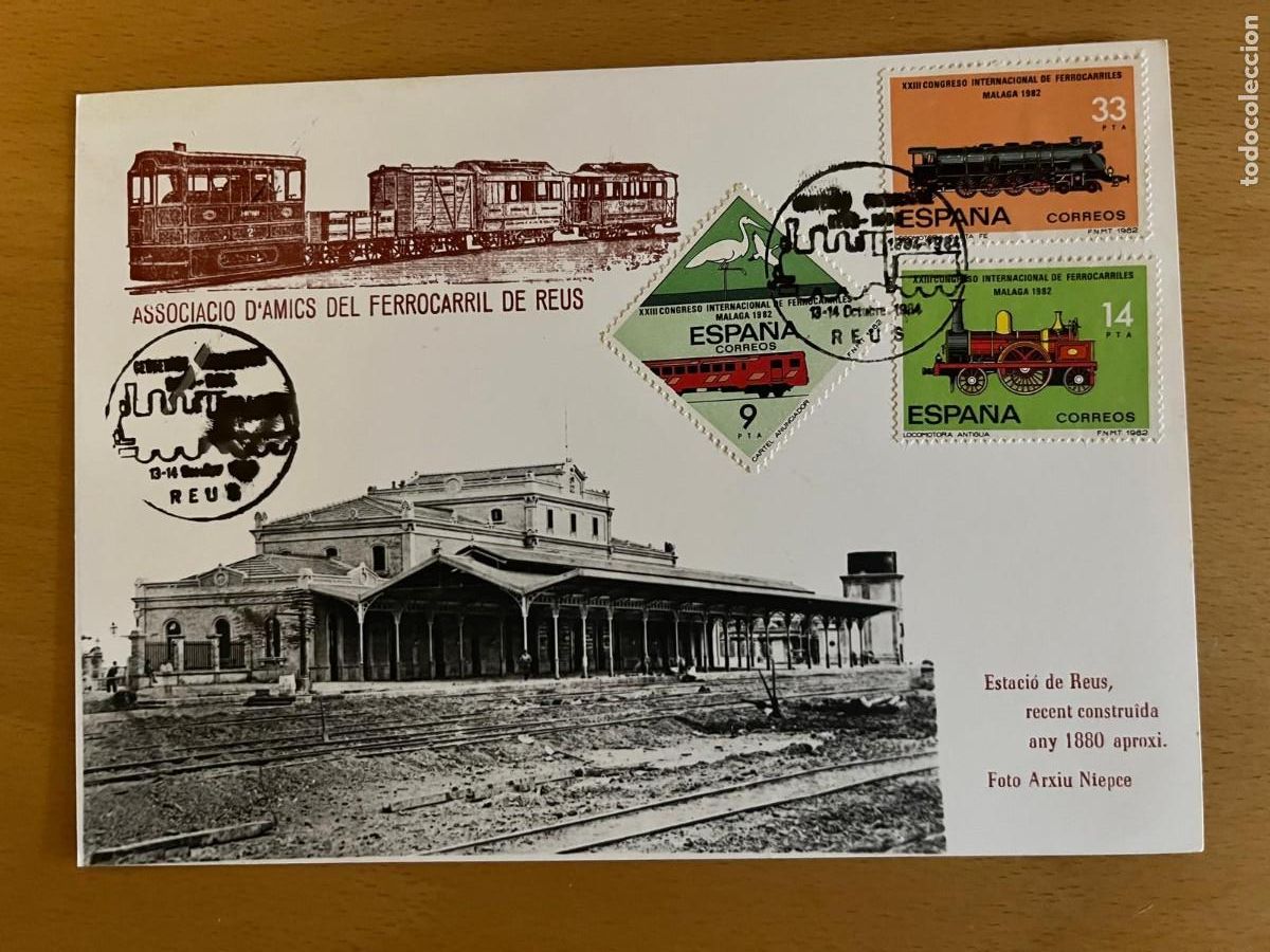 Postales: Postal de la Associaci&oacute; dAmics del Ferrocarril de Reus - Foto 1